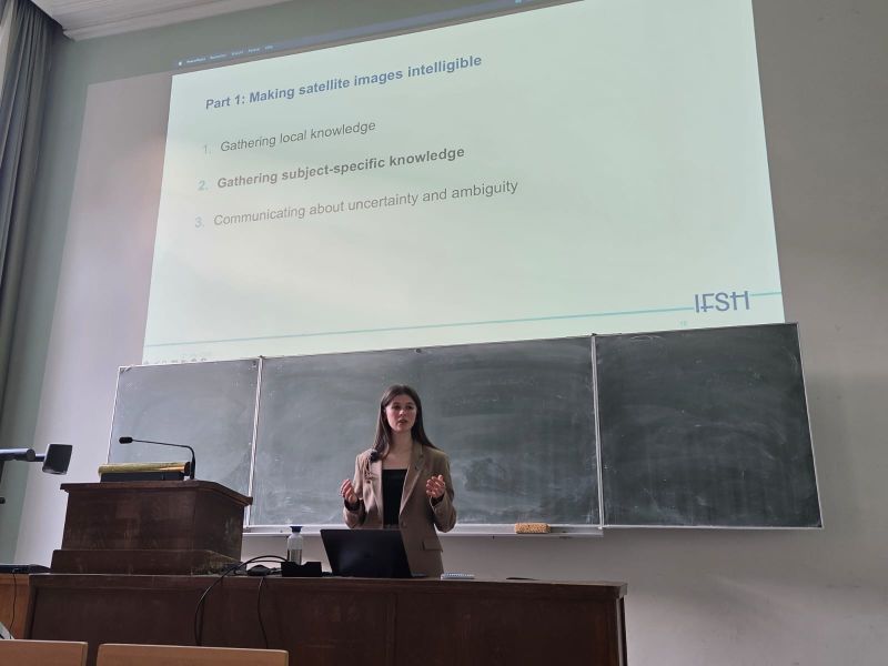 Sara Hadley holds a Lecture on “NGOs Investigating Human Rights Violations Using Earth Observation Satellites”